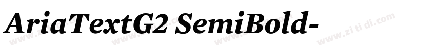 AriaTextG2 SemiBold字体转换